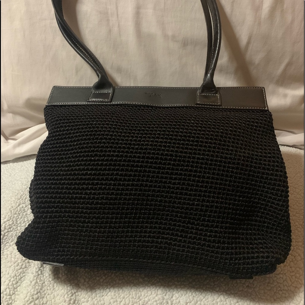 THE Sak handbag black nylon knit